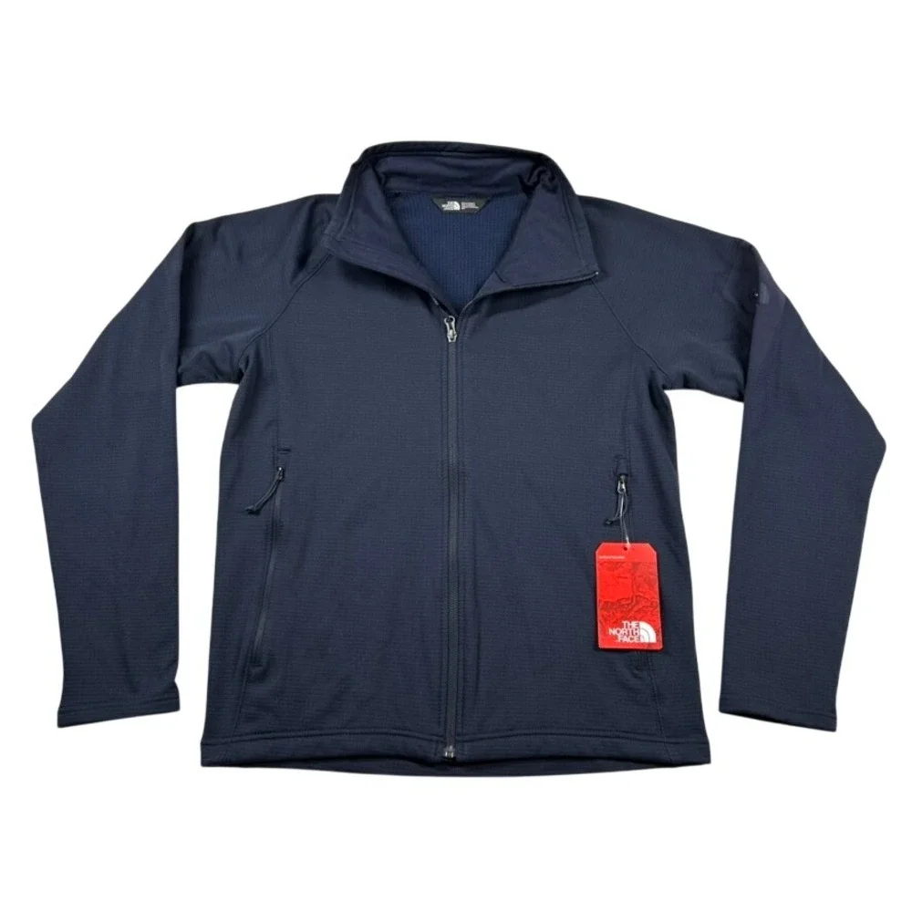 The North Face Jacket Mens M Mountain Peaks Full Zip Navy Thermal Layer Outdoor